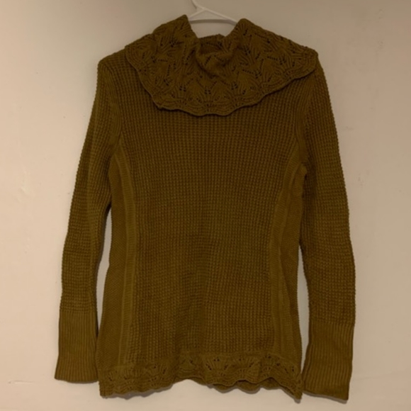 🎃 - Chico's sz 0 (sz 4) Mustard Colored Sweater - Picture 2 of 7